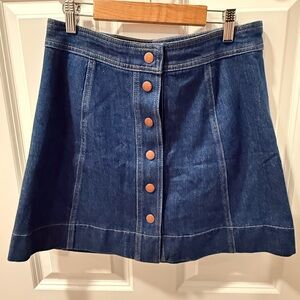 Madewell Jean Button-Front Skirt
